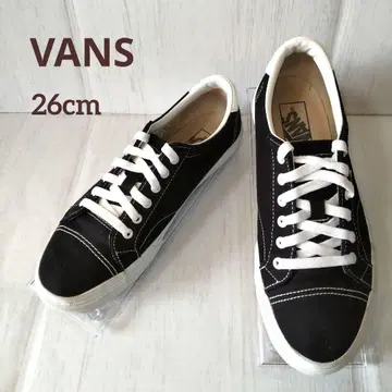 VANS 캔버스 원단/블랙/스티치 스니커즈