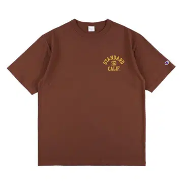 스탠다드 캘리포니아 챔피온 헤비웨이트 로고 T셔츠 BROWN