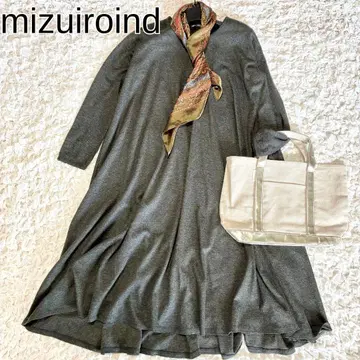 새상품급 미즈이로 인드 mizuiroind 긴팔 플레어 롱 원피스 루즈핏