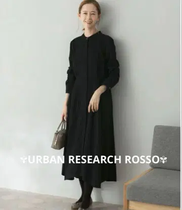 URBAN RESEARCH ROSSO 불규칙 밑단 원피스 블랙 F