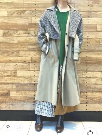 OSMOSI 3Way 트렌치코트 베이지 그레이