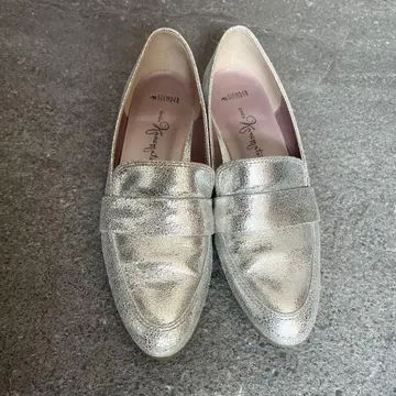 긴자 카네마츠 실버 로퍼 22cm 낮은 힐