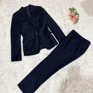 SUIT SELECT 체크 수트 셋업 정장 셀렉트 네이비 7호 S