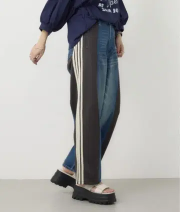 커스텀 트랙 데님 팬츠