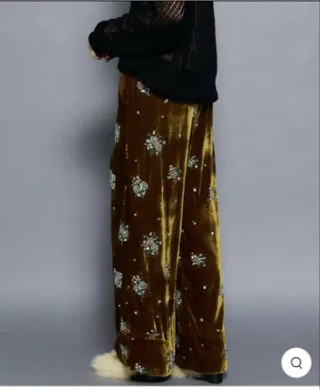 maison special 비즈 벨로르 팬츠