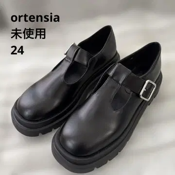 미사용 ortensia 스트랩 레인 슈즈 24 블랙