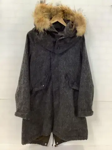 9.29 A465 Johnbull 울 코트 퍼 그레이