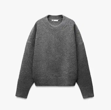 미사용 새상품 ZARA 소프트 니트 플레인 스웨터 그레이 심플