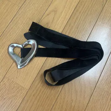 SEA 하트형 버클 스웨이드 벨트
