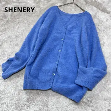 새상품급 시너리 폭스 캐시미어 3WAY 니트 가디건 퍼 샤기