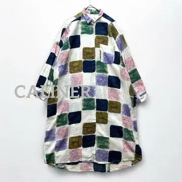 1493 CALINER (칼리네) 린넨 25% 긴팔 셔츠 원피스 루즈핏