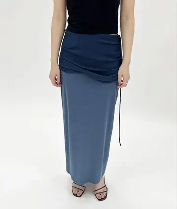 [ VERSO/벨소 ] 레이어드 Shirring Skirt
