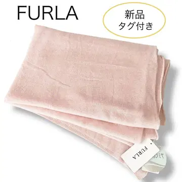 택 포함 새상품 FURLA 워셔블 캐시미어 스톨 대형 핑크