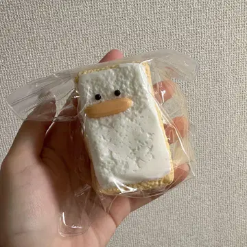 오리 씨 케이크 스퀴즈 사각의 폭신폭신 완구