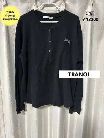 25AW 새상품 TRANOI 트라노이 헨리넥 상의 BLACK
