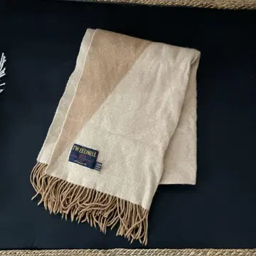 TWEEDMILL 울 스톨 베이지 브라운