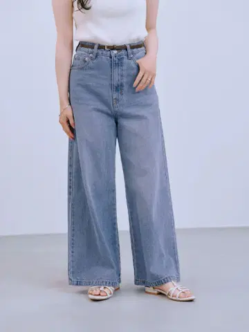 COHINA DENIM 플레어 와이드-short