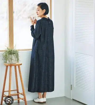 써니클라우드 카라 부착 데님 셔츠 원피스 MP