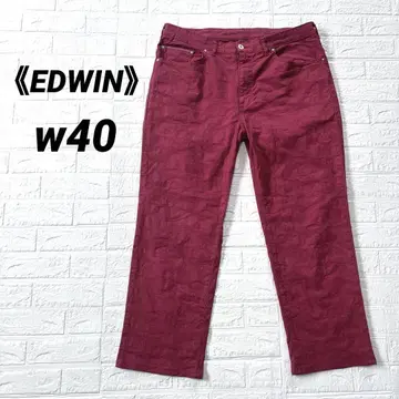 [ EDWIN ] W40 빅 사이즈 544J 스트레치 빨간색