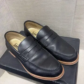 Lee 블랙 가죽 로퍼