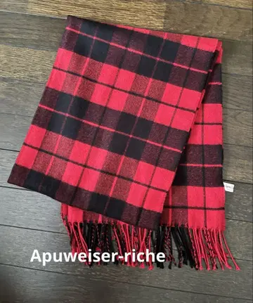[새상품급] Apuweiser-riche 체크 무늬 스톨