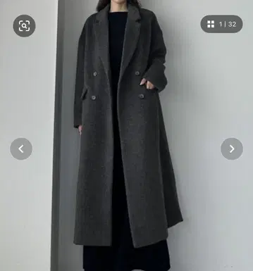Louere 더블 롱 샤기 체스터 코트