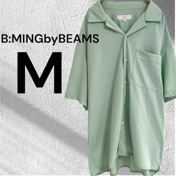 비밍 바이 빔즈 BEAMS 와이셔츠 반팔 M 코튼 면 무지