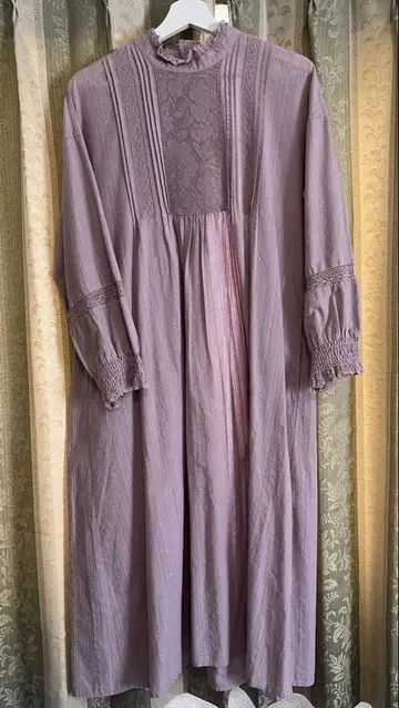 도비 레이스 원피스 라벤더 Samansa Mos2 사만사 모스모스