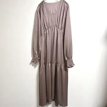 스나이델 롱 원피스 안감 있음 핑크 계열 프리 사이즈