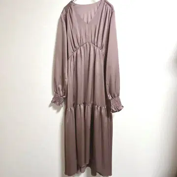 스나이델 롱 원피스 안감 있음 핑크 계열 프리 사이즈