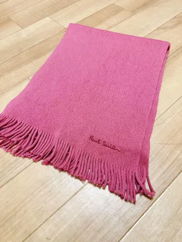 [ 컨디션 최상 ] 폴스미스 Paul Smith 핑크 프린지 머플러