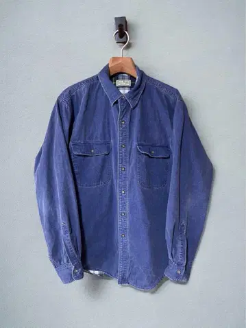 90s 미국제 LL.Bean 데님 셔츠 안감 플란넬 셔츠