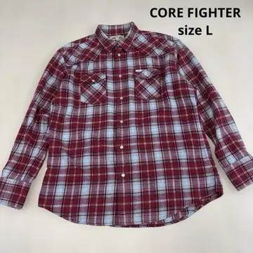 CORE FIGHTER 90s 체크 무늬 플란넬 셔츠 웨스턴 셔츠 초기