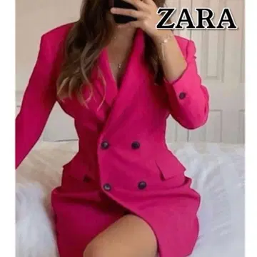 ZARA 자라 블레이저 드레스 테일러드 자켓 핑크 퍼플