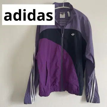 아디다스 adidas 나일론 자켓 보라색/블랙 파이어버드 L