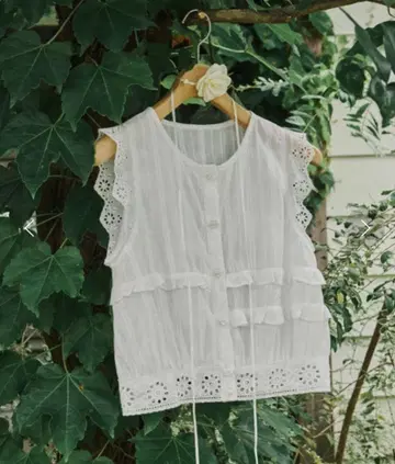 idem rose button cotton blouse 화이트