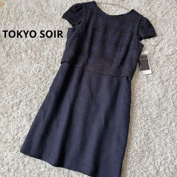 새상품 TOKYO SOIR 도쿄 소와르 트위드 절개 2WAY 원피스