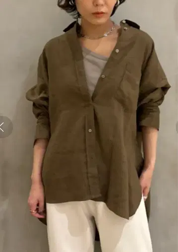 미라 오웬 프렌치 린넨 100% 브라운