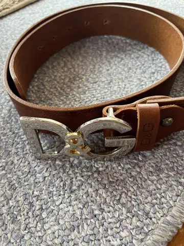 D&G 브라운 가죽 벨트
