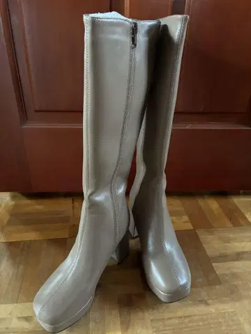 GRL 브라운 모카 롱 부츠 하이힐 박스 포함 23.5cm 미사용 새상품
