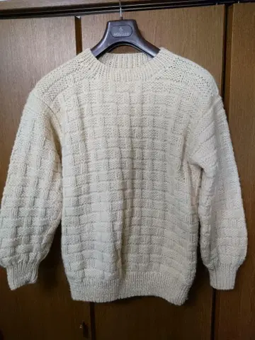 80s 핸드메이드 피셔맨 스웨터 니트 생지