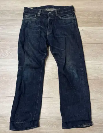 Momotaro Jeans 다크 블루 데님 슬림 핏