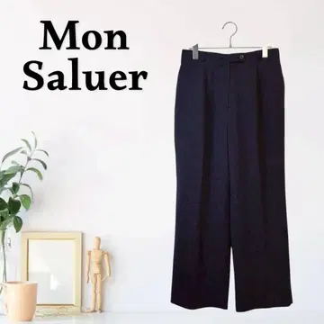 zG264 [ M ] Mon Saluer 와이드 팬츠 하이웨스트 캐주얼