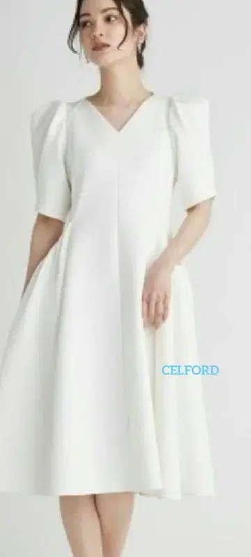 CELFORD 하프 슬리브 분또 원피스 PBEG 38