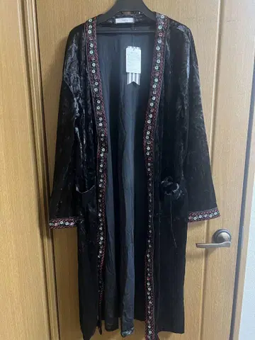 jouetie 블랙 롱 가디건 가운 차이나풍 [미사용]