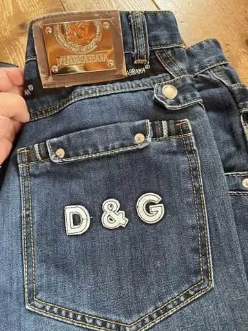D&G 다크 블루 데님 34 사이즈