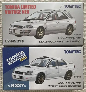 토미카 리미티드 빈티지 네오 스바루 임프레자 WRX STi 화이트 2대