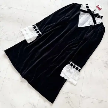 [ 새상품 ] PINK HOUSE 핑크하우스 원피스 벨로아 리본 레이스