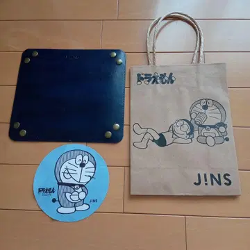 Jins 도라에몽 샵 쇼핑백 안경 안경 케이스 안경닦이 소품함