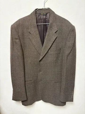 이탈리아제 브라운 체크 자켓